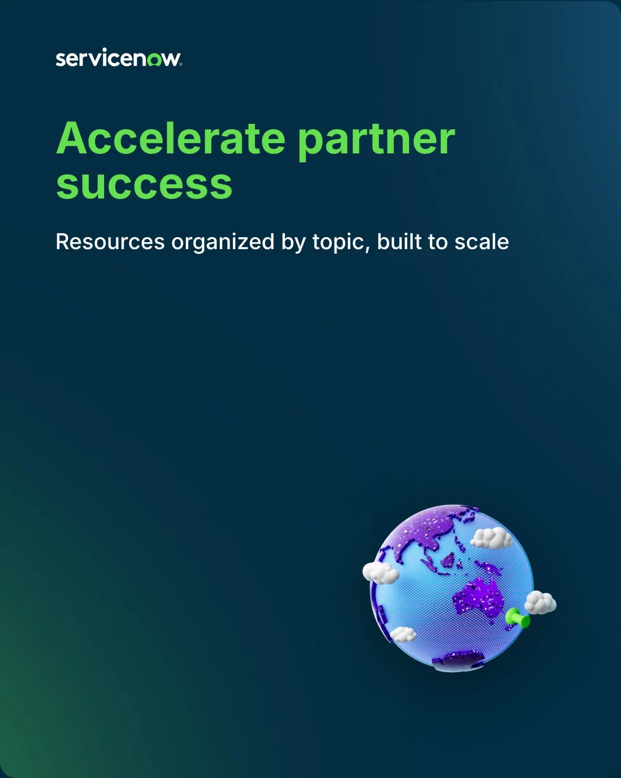 Social format at 100% text scale, with a 3D globe icon in the bottom-right corner.